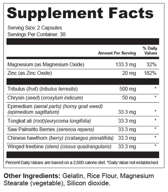 Promos Town 1 Testosterone Booster ingredients